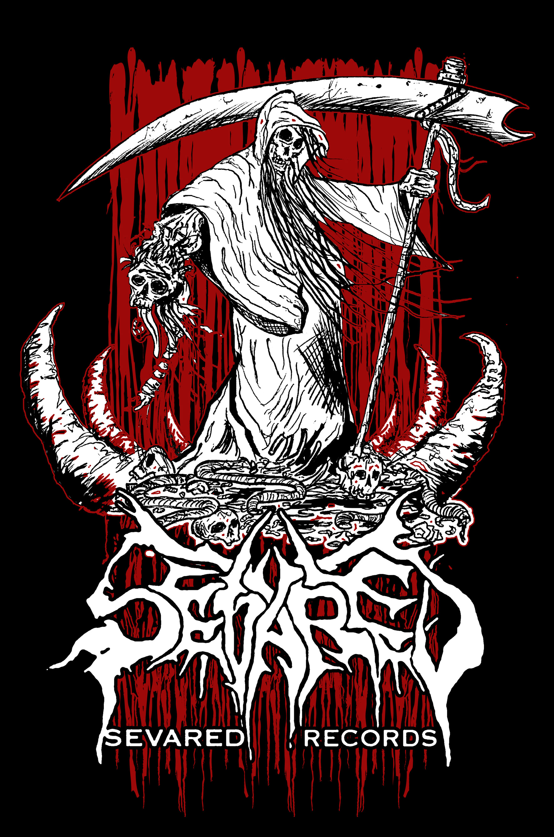 SEVARED RECORDS- Scythe STICKER